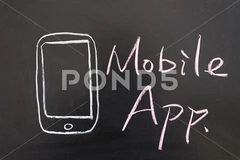 Mobile app concept Stock Photos