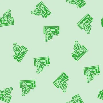 Mobile app courier glyph seamless pattern Illustrazione stock