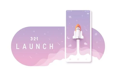 Mobile app creation concept Stockillustratie