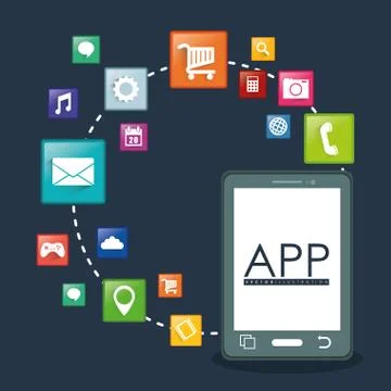 Mobile app design イラスト素材