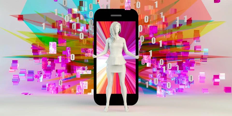 Mobile App Developer Stock Illustration