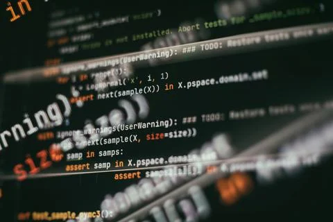 Mobile app developer. Innovative startup project. Website programming code. I 스톡 사진