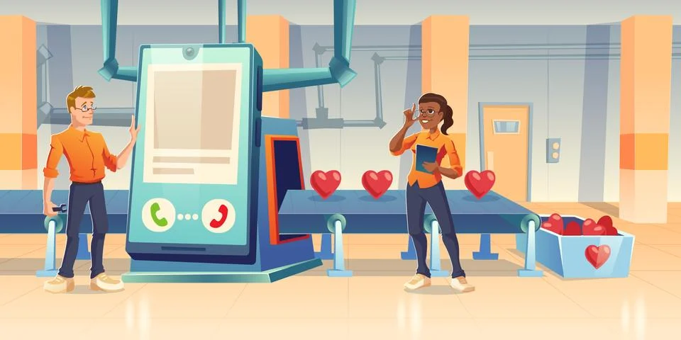 Mobile app development for charity Stock Illustration
