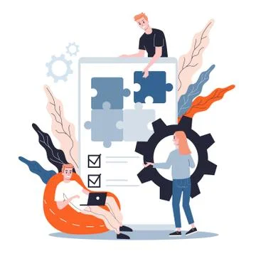 Mobile app development concept. Modern technology and smartphone イラスト素材