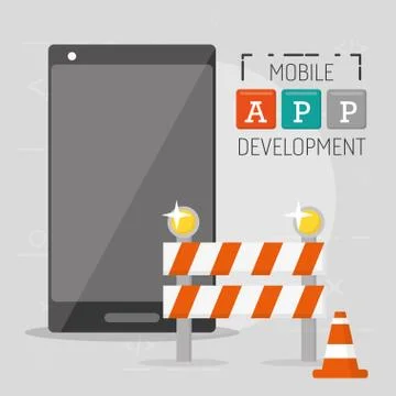 Mobile app development 스톡 일러스트