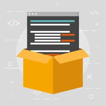 Mobile app development Illustrazione stock