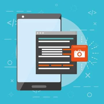 Mobile app development Stockillustratie