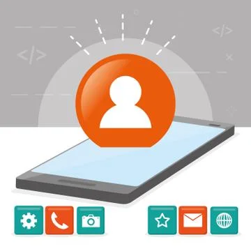 Mobile app development Illustrazione stock
