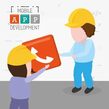 Mobile app development Stockillustratie