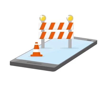 Mobile app development Stock Illustration