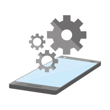 Mobile app development Stock Illustration