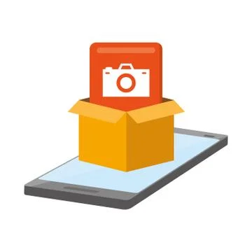 Mobile app development Illustrazione stock