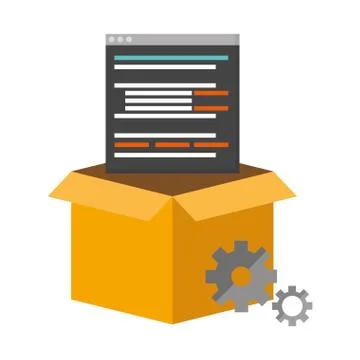 Mobile app development Illustrazione stock