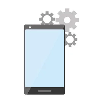 Mobile app development Illustrazione stock