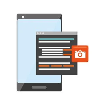 Mobile app development Stock Illustration