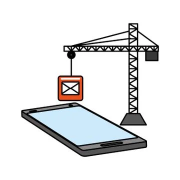 Mobile app development Stock Illustration