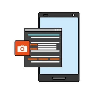 Mobile app development イラスト素材
