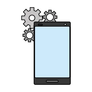 Mobile app development Stock Illustration