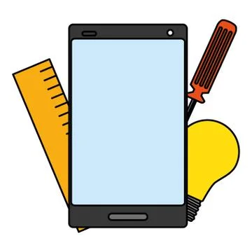 Mobile app development Stock Illustration