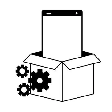Mobile app development Stock Illustration
