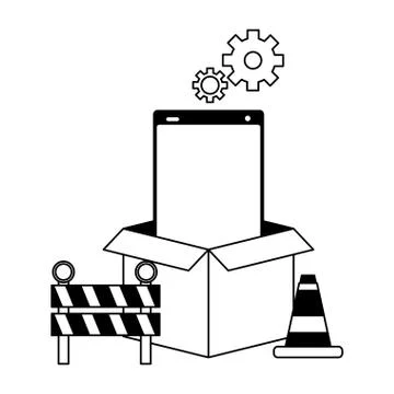 Mobile app development Illustrazione stock