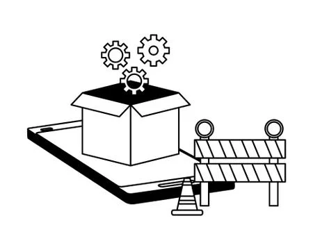 Mobile app development Illustrazione stock