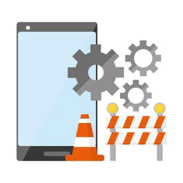 Mobile app development Ilustração Stock