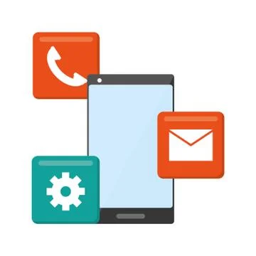 Mobile app development Stock Illustration