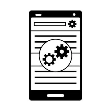 Mobile app development Stock Illustration