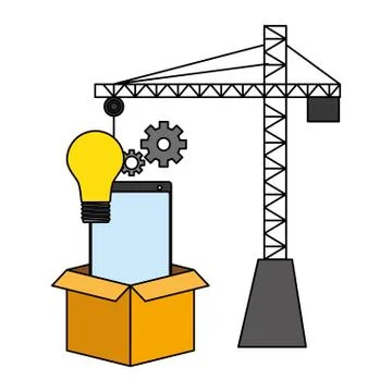 Mobile app development Stock Illustration