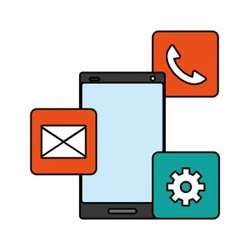 Mobile app development Stock Illustration