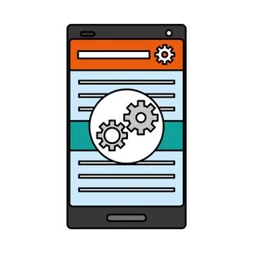 Mobile app development Stock Illustration