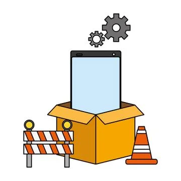 Mobile app development Illustrazione stock