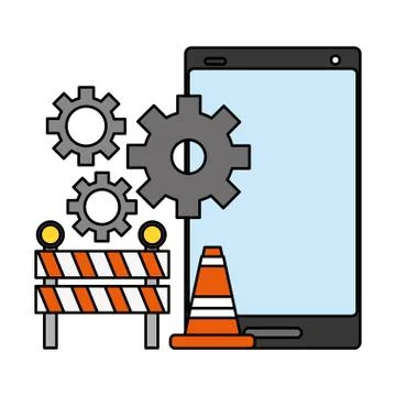 Mobile app development Stock Illustration