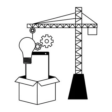 Mobile app development Stockillustratie