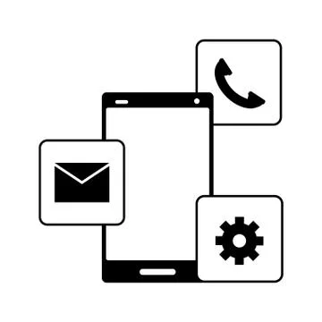 Mobile app development Illustrazione stock