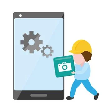 Mobile app development Stockillustratie