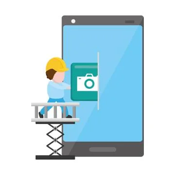 Mobile app development Stockillustratie