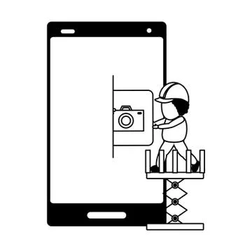 Mobile app development イラスト素材