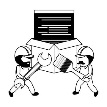 Mobile app development Stock Illustration