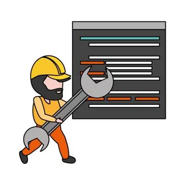 Mobile app development Stock Illustration