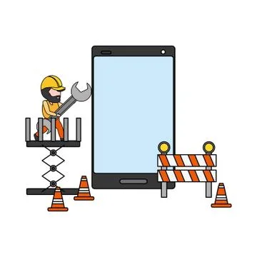 Mobile app development Illustrazione stock