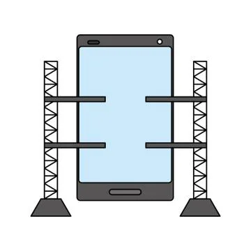 Mobile app development Stock Illustration