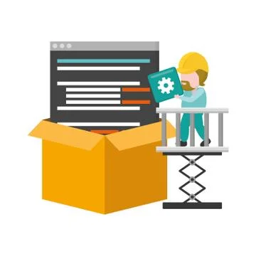 Mobile app development Illustrazione stock