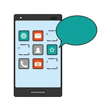 Mobile app development Stock Illustration
