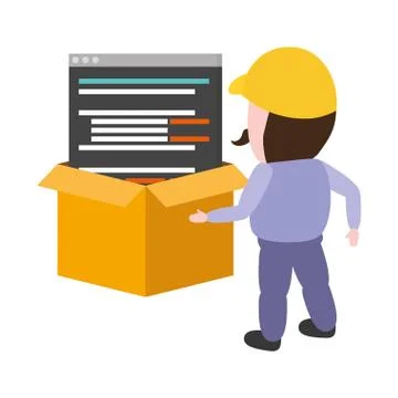 Mobile app development Illustration