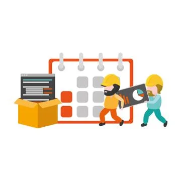Mobile app development Illustrazione stock