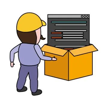 Mobile app development Stock Illustration