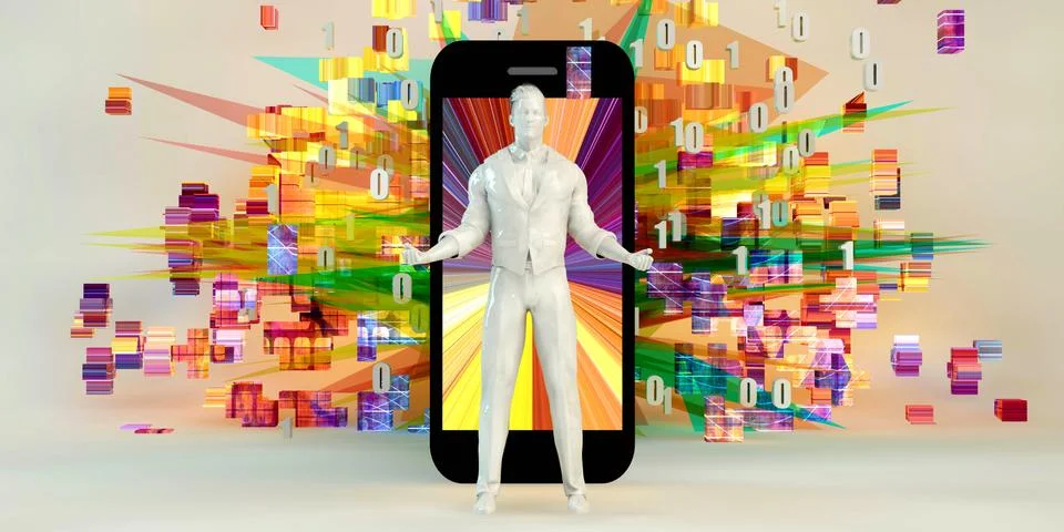 Mobile App Development Stock Illustration