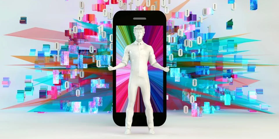 Mobile App Development Stock Illustration